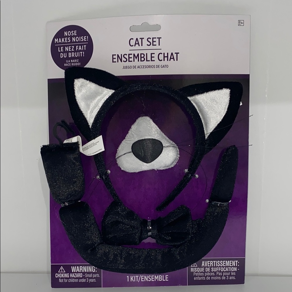 Cat Set Costume Accessories - Black and White